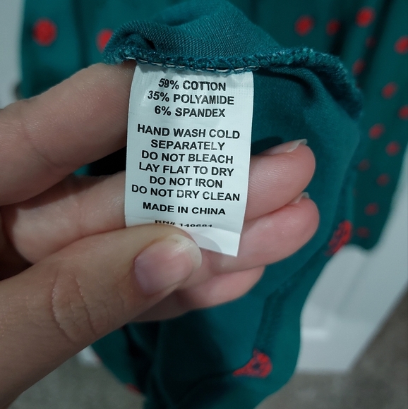 Unique Vintage Teal Ladybug Swing Dress in Size XL/14 - Picture 12 of 12